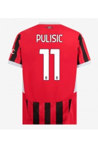 AC Milan Christian Pulisic #11 Fotballdrakt Hjemme Klær 2024-25 Korte ermer